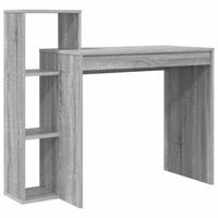 Bureau met plank Grijs sonoma 100 x 40 x 90 cm Bewerkt hout - thumbnail