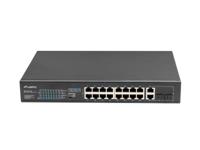 Lanberg Switch rack 19" POE+ 16x 100MB /2X COMBO GIGABIT ETHERNET 150W - thumbnail