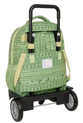 Schoolrugzak met Wielen Mufasa Groen Beige 33 x 45 x 22 cm