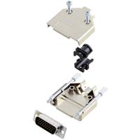TRU COMPONENTS TCDTPKM15HDP26K 7708820-SR D-sub male connectorset 180 ° Aantal polen: 26 Soldeerkelk 1 stuk(s) - thumbnail