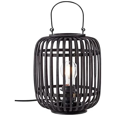Brilliant Landelijke tafellampWoodrow zwart hout - 93062/76