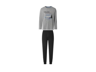 esmara Men Heren pyjama (Grijs/zwart, L)