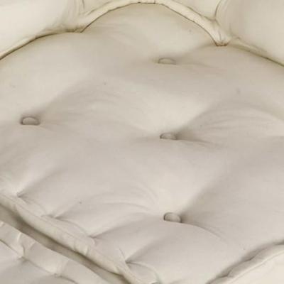 Poef modulair 140x70x36 crèmekleurig stof