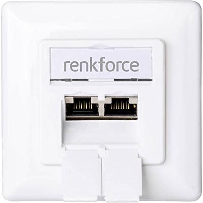 Renkforce Netwerkdoos Opbouw (op muur) CAT 6 2 poorten Zuiver wit