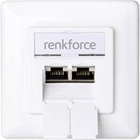Renkforce Netwerkdoos Opbouw (op muur) CAT 6 2 poorten Zuiver wit - thumbnail