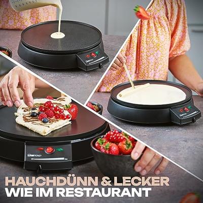 Clatronic CM 3372 Crêpe maker Met handmatige temperatuursinstelling Zwart