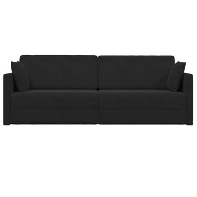 Vloerslaapbank Zwart 213 x 76 x 77 cm Fluweel - thumbnail