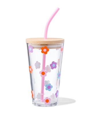 HEMA Mason Jar 410ml Bamboe Bloem