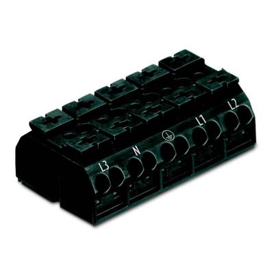 WAGO 862-2525 Apparaataansluitklem Veerklem Zwart 200 stuk(s)