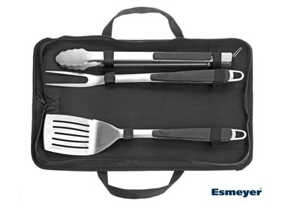 Esmeyer BBQ set 3-delig in nylon tas Esmeyer BBQ set 3-delig in nylon tas
