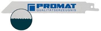 Promat/Tecwerk Reciprozaagblad | lengte 150 mm breedte 19 mm | tandverdeling TPI 24 1 mm | gefreesd, golvend | 5 stuks / kaart - 4000814710