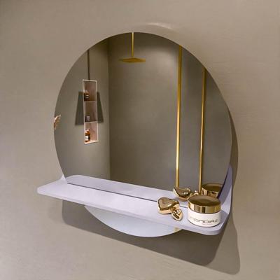 MONDIAZ SPOT spiegel rond 50cm met Spiegelplanchet kleur Cale. MONDIAZ SPOT spiegel rond 50cm met Spiegelplanchet kleur Cale.