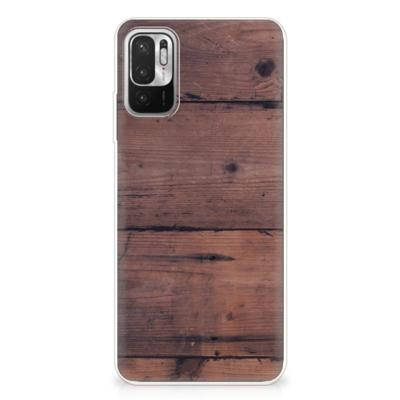Xiaomi Redmi Note 10/10T 5G | Poco M3 Pro | Bumper Hoesje | Old Wood