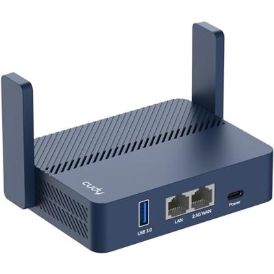 Cudy AX3000 draadloze router Gigabit Ethernet Blauw