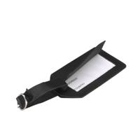 H.J. de Rooy Bagagelabel Echt Leer Zwart - thumbnail