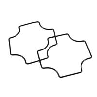 Hammond Electronics 1557BGASKET Afdichting Silicone Zwart 1 stuk(s) - thumbnail