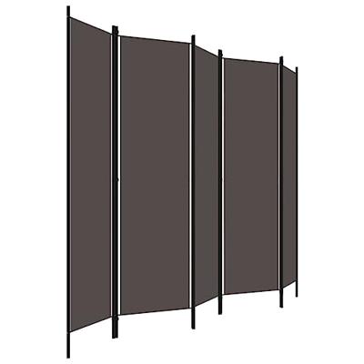 VidaXL Kamerscherm met 5 panelen 250x180 cm antraciet