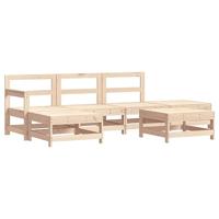 6-delige Loungeset massief grenenhout - thumbnail