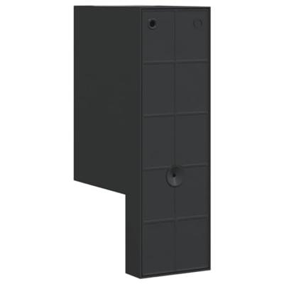 VidaXL Buitenwandlamp met sensor gegoten aluminium zwart