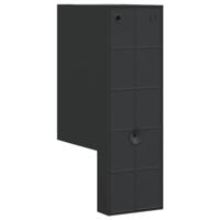 VidaXL Buitenwandlamp met sensor gegoten aluminium zwart - thumbnail