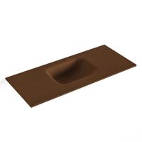 MONDIAZ LEX Rust solid surface inleg wastafel voor toiletmeubel 70cm. Positie wasbak midden - thumbnail
