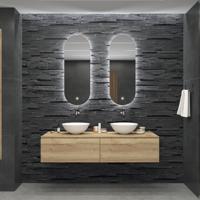 Badkamerspiegel Gliss Orion 40x100 cm 2X Verticaal LED Incl. Verwarming Gliss Design - thumbnail