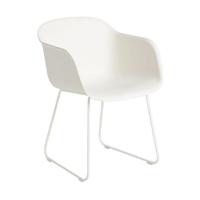 Fiber eetkamerstoel met armleuning - thumbnail