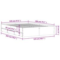 Bedframe met lades bewerkt hout sonoma eikenkleurig 120x200 cm - thumbnail