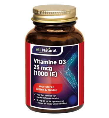 All Natural Vitamine D3 25mcg 90 Capsules