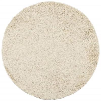 VidaXL Vloerkleed pamplona shaggy hoogpolig modern ø 120 cm goudkleur VidaXL Vloerkleed pamplona shaggy hoogpolig modern ø 120 cm goudkleur