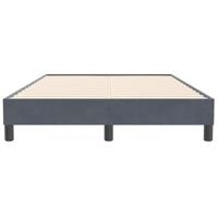 Bedframe zonder matras 120x210 cm fluweel donkergrijs - thumbnail
