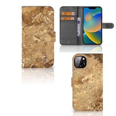iPhone 14 Plus | Bookcase | Marmer Creme iPhone 14 Plus | Bookcase | Marmer Creme