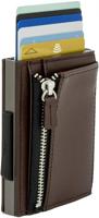 Ögon Cascade Zipper Wallet Titanium Dark Brown - thumbnail