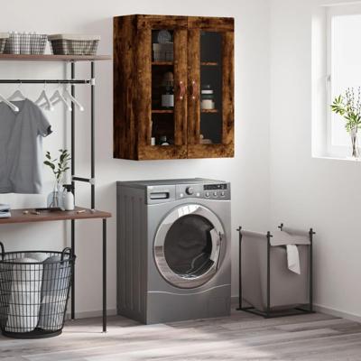 Wandkast 69,5x34x90 cm gerookt eikenkleurig