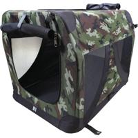 Transportbox - M PETS - COMFORTKRAT L - Camouflage - Opvouwbaar - Metalen frame - Ventilatieroosters - thumbnail