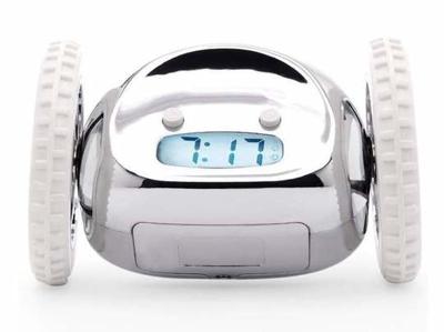 NeXtime - CLOCKY - Wekker op wielen - Extra luid alarm voor diepe