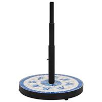 VidaXL Parasolvoet rond 12 kg blauw en wit - thumbnail