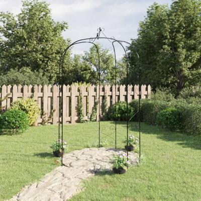 Tuinboog 180x255 cm staal zwart Tuinboog 180x255 cm staal zwart