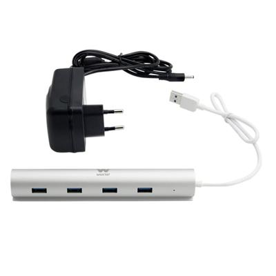 Woxter Hub 73 – Hub met 7 poorten USB 3.0 tot 5 Gbps, Aluminium