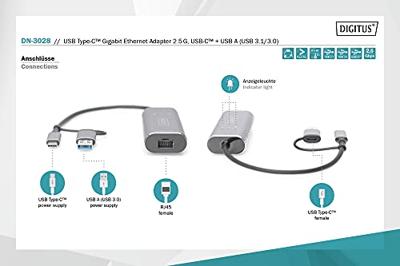 Digitus DN-3028 Netwerkadapter 2.5 GBit/s USB, USB-A 3.0, USB-A 3.1 Gen 1, USB-A 3.2 Gen 1, USB-A