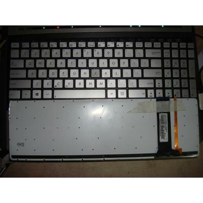Notebook keyboard for Asus N56 N76 N550 N750 with backlit silver