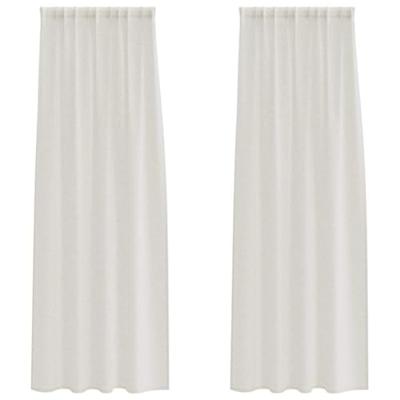 VidaXL Voile gordijn met gordijnen 2 pcs crème 225 x 140 cm polyester VidaXL Voile gordijn met gordijnen 2 pcs crème 225 x 140 cm polyester