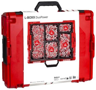 Fischer 558627 DUOPOWER Assortimentsdoos pluggen 910 onderdelen