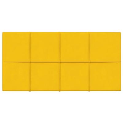 VidaXL Wandpanelen 12 st 2,16 m² 60x30 cm fluweel geel