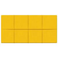 VidaXL Wandpanelen 12 st 2,16 m² 60x30 cm fluweel geel - thumbnail