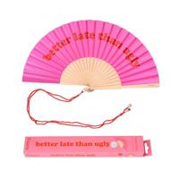 Houten waaier Better Late Than Ugly - thumbnail