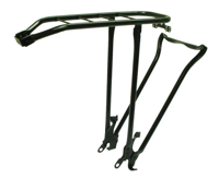 Achterdrager Steco 28" Tour met klapstandaard - zwart glans - thumbnail