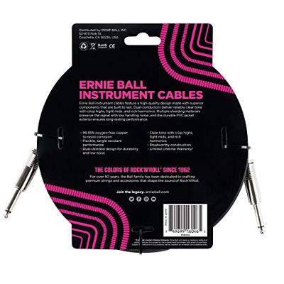 Ernie Ball 6046 Classic Instrument Cable, 6 meter, zwart