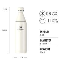 Stanley Drinkfles - Waterfles - The All Day Slim Bottle - Cream - 600 ml - thumbnail