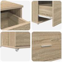 Bureau met lade Sonoma eiken 131,5 x 50 x 106,5 cm Bewerkt hout - thumbnail